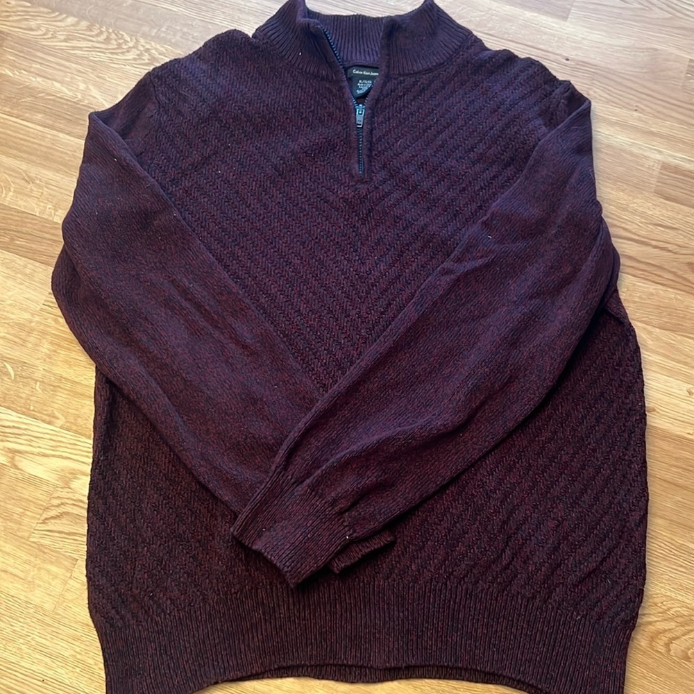 Calvin Klein Men’s 1/4 zip sweater Sz XL​